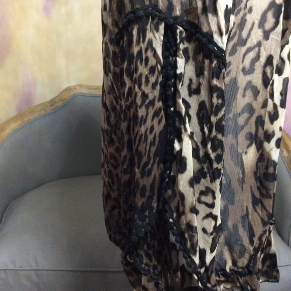 Leopard boho tunic by Casting, size M?, like new! - Picture 5 of 10